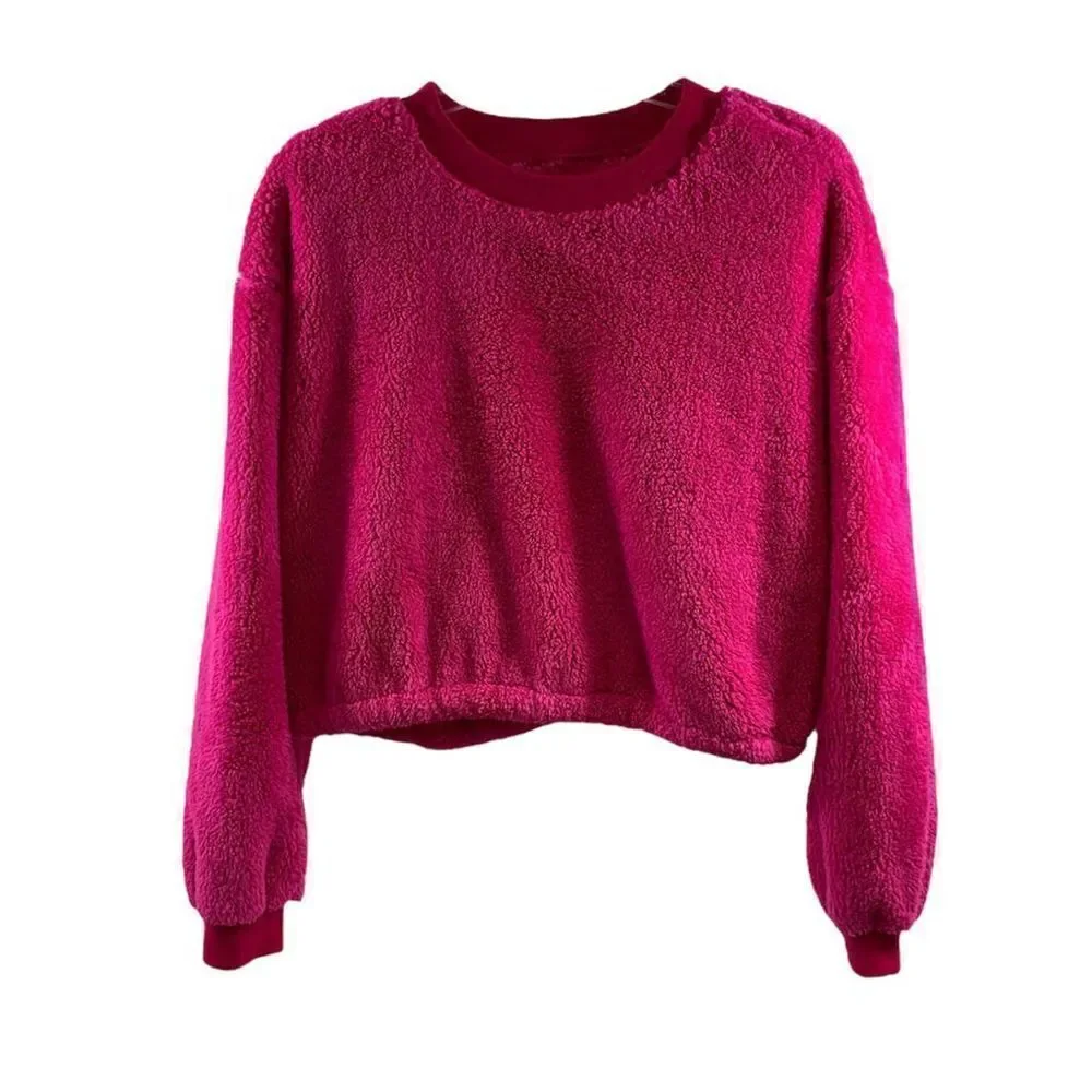 Apparis Fuschia Crop Teddy Size L/XL